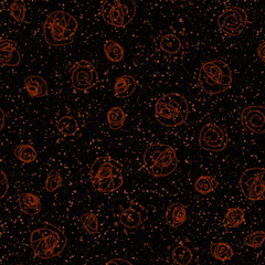 Hand Drawn red Snowflakes Christmas Seamless Patte