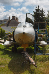 Soviet jet bomber illuminated by the midday sun.