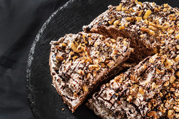 traditional Christmas cake with honey and nuts