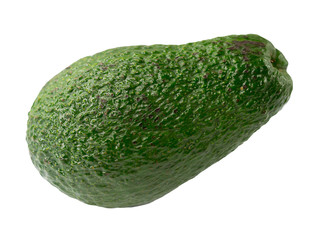 The whole green avacado isolated in white background