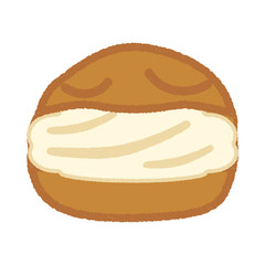 シンプルなシュークリームのイラスト（手書き風）