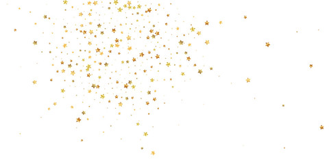 Gold stars random luxury sparkling confetti. Scatt