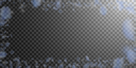 Light blue flower petals falling down. Worthy roma