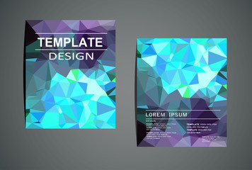 Polygonal brochure colorful template flyer background design