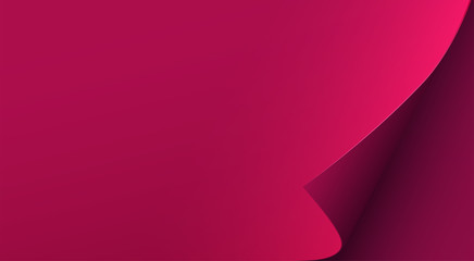 Paper sheet with curled corner. Abstract background. Vector illustration. Ads banner backdrop.
