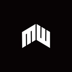 MW Logo monogram modern design template