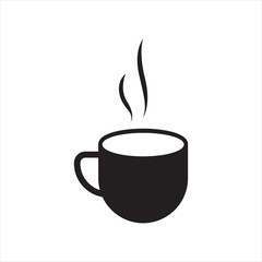 Coffee mug icon, vector illustration. Flat design style