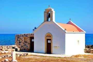 Small church in Chersonissos Crete, Greece