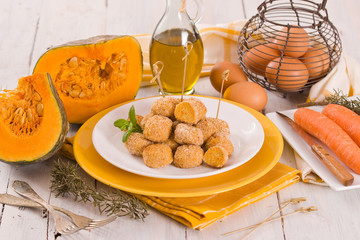Pumpkin chicken meatballs.