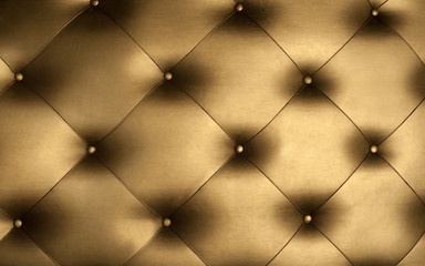 The upholstery for the sofa is made of artificial leather of Golden color