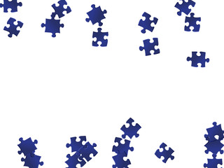 Abstract tickler jigsaw puzzle dark blue pieces 