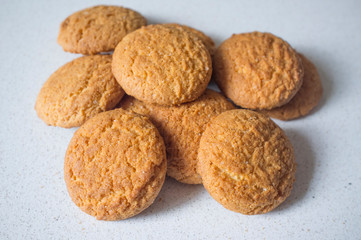 Rounded spanish biscuits called churruscos