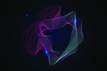 Fototapeta premium EPS 10 vector. Futuristic colorful background. Backdrop with lines and waves.