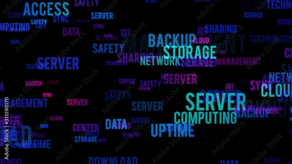 Canvas Prints cloud computing technology concept video