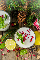 White christmas mojito drink