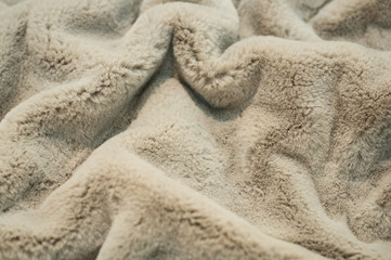 Artificial fur texture for background close-up. Industry background