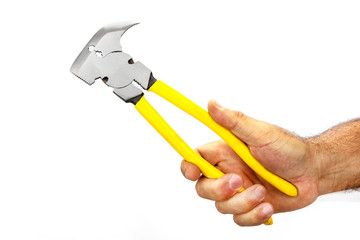 hand holding a pliers farm