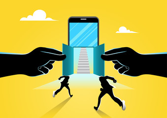 Smartphone open door