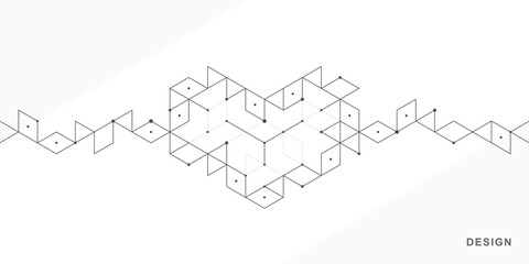 Abstract geometric technological background. Vector creative design.