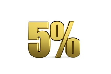 3D 5 Percent Discount with background