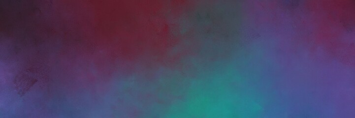 vintage abstract painted background with dark slate blue, teal blue and very dark magenta colors and space for text or image. can be used as header or banner