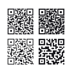 Fototapeta premium Set of QR codes. Vector illustration.