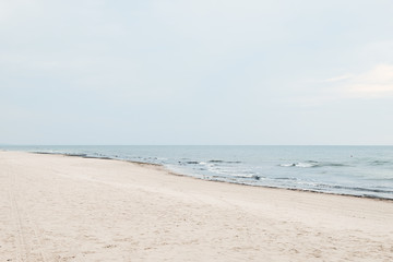Fototapeta na wymiar Smiltyne Beach, Klaipeda, Lithuania