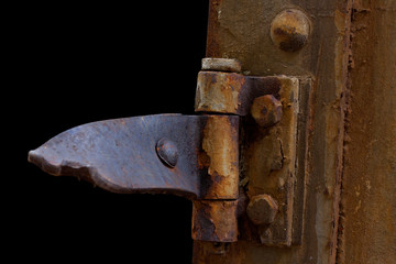 old vintage rusty hinge