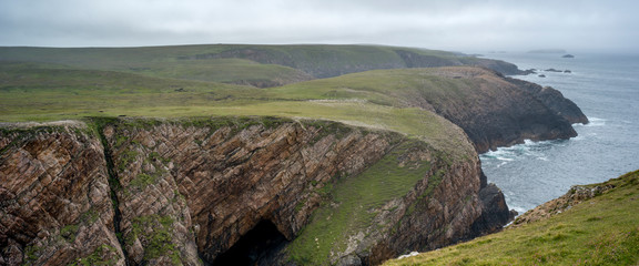 Scenic view of Erris Peninsula, Erris Head Loop Walk, Glenamoy, Belmullet, County Mayo, Ireland