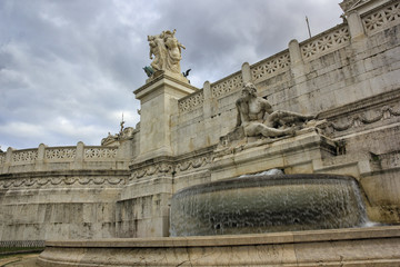 Obraz premium Altar of the homeland, fountain of the Tyrrhenian Sea