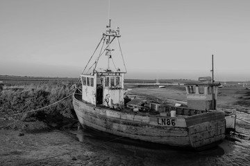 Monochrone fishing boat