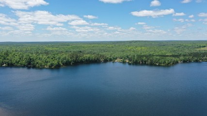 Fototapeta na wymiar Michigan's Upper Peninsula in Summer (Drone)