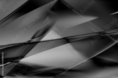 モノクロームのメタリックなクールなガラス質感のアブストラクト Wall Mural Studio I M S モノクロームのメタリックなクールなガラス質感のアブストラクト Wall Mural Studio I M S