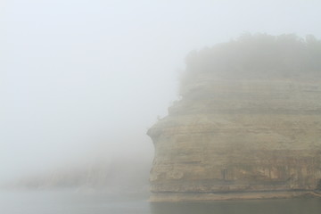 Pictured Rocks in Fog (Upper Peninsula of Michigan)
