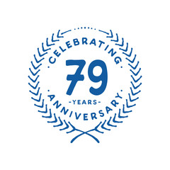 79 years design template. 79th logo. Vector and illustration.