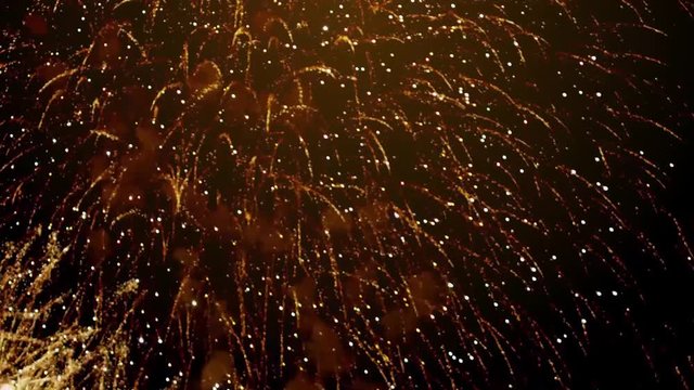 Happy New Year golden fireworks background