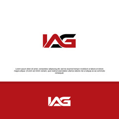 IAG initials logo, combined overlap logo letters