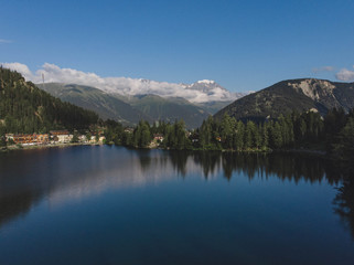 Fototapeta na wymiar wallpaper, nature, alps, Switzerland, lac de champix