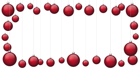 Holiday decoration ball background with empty space for text