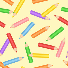 Colored pencil pattern on yellow background