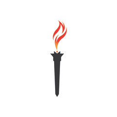 Torch vector icon illustration design template