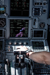 Fototapeta na wymiar cockpit of airplane