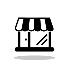 Shop icon in trendy flat style. Online shopping / Store symbol for your web site design, logo, app, UI Vector EPS 10. 