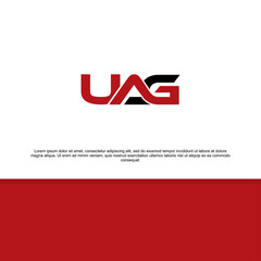 UAG initials logo, combined overlap logo letters