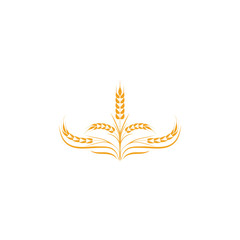 Agriculture Wheat logo template vector icon design
