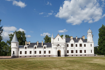 Fototapeta na wymiar Alatskivi castle is one of the most well-known castles of Estonia. The architecture was the brain child of Baron Arved von Nolcken.