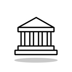 Courthouse icon in trendy flat style. Courthouse symbol for your web site design, logo, app, UI Vector EPS 10. 