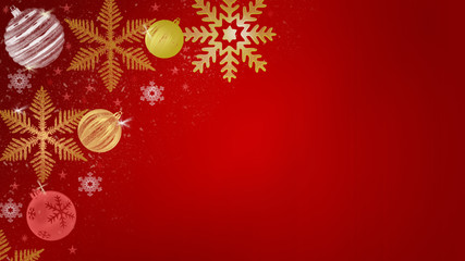 Merry Christmas and New Year red winter background