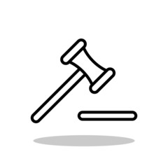 Judge Gavel / Judgement / Justice icon in trendy flat style. Vector Illustration EPS 10.