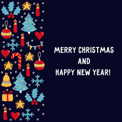 Christmas new year vector illustration